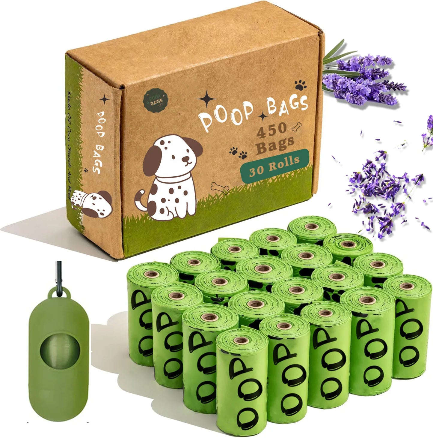 Biodegradable Lavender Scented Pet Poop Bags